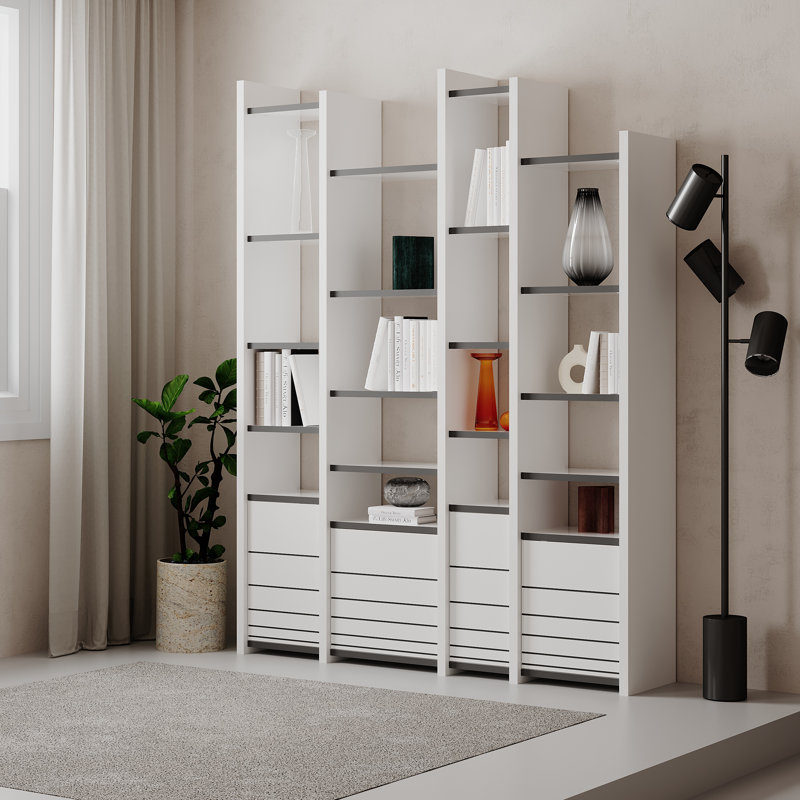 Mcgeorge 165 cm H x 127 cm W Library Bookcase