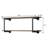 Antique Oak And Sandy Grey 2-Tier Wall Shelf