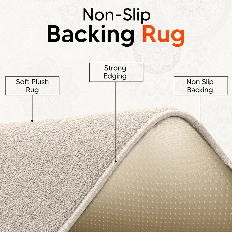 Aspire Homeware Cream Modern Area Rug, 160x230cm, CREAM