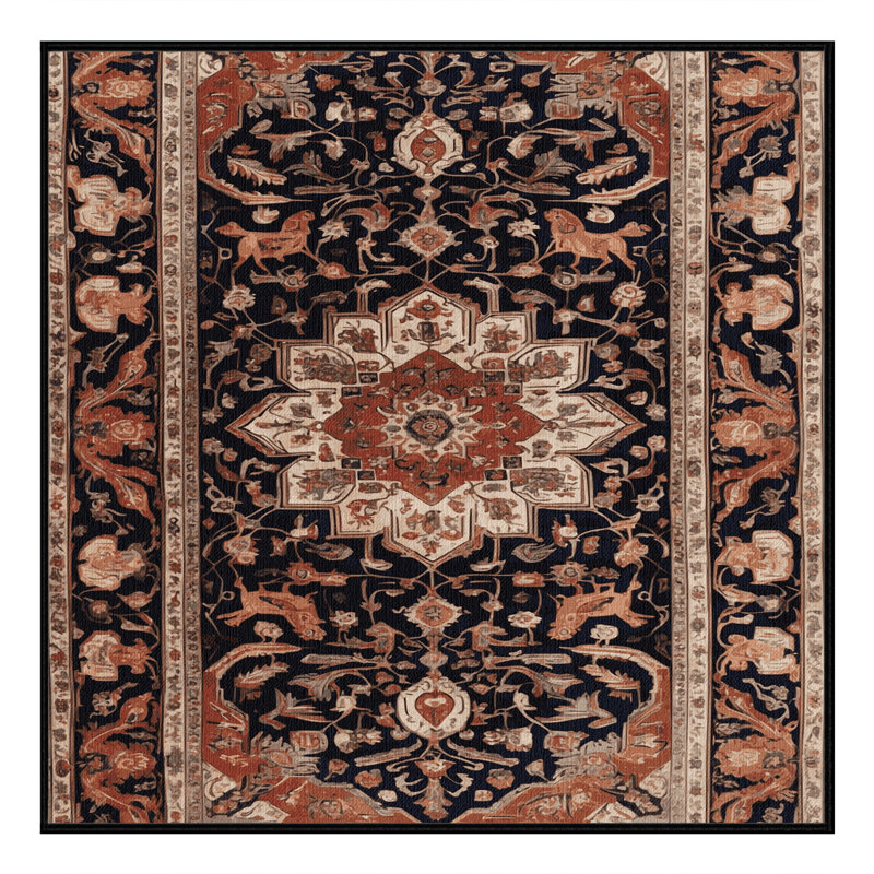Tapis brun lavable à la machine, Carré 3 pi