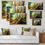 Sun Rays In Misty Old Forest IV - Art sur toile traditionnel-1791255166-1791255173