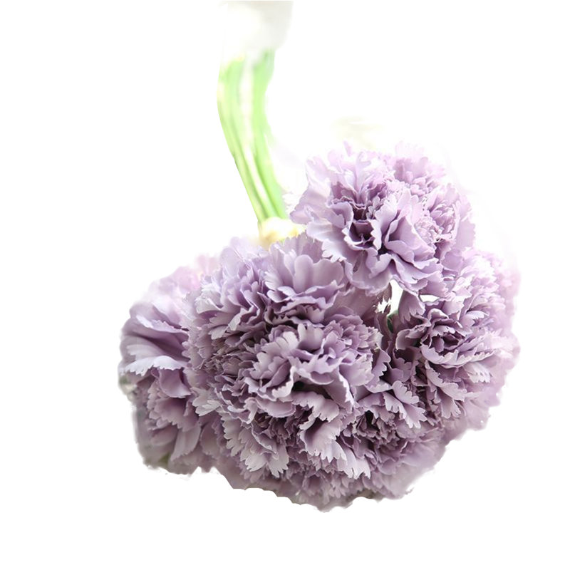Faux Silk Carnation Arrangement, Light Purple