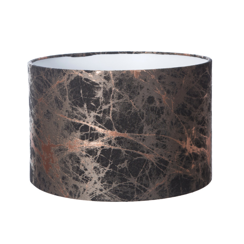 Polyester Drum Lamp Shade ( Screw On ), Black, 30cm H x 60cm W x 60cm D