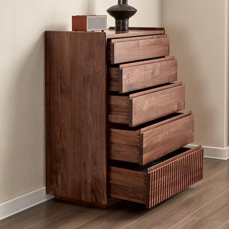Commode d'appoint de sol en noyer