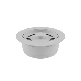 Lexicon Disposal Flange for Quartz Kitchen Sink with Decorative White Finish Fits 3.5 Inch Drain Hole LG-DF-W