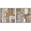 Abstrait art mural abstrait sur toile gris neutre neutre encadré-109881679-109881681