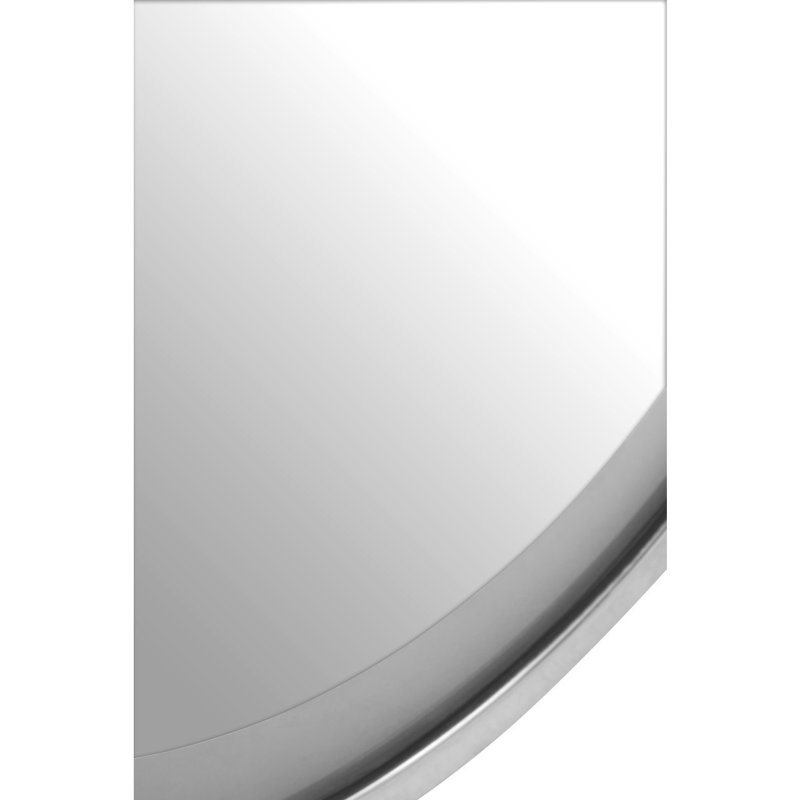 Aydann Metal Flat Wall Mirror, Silver