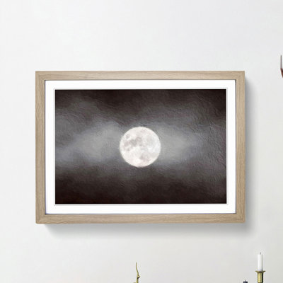 Full Moon at Dusk - Framed Print