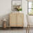 Boho - Rattan Sideboard With Adjustable Shelves-1372687663