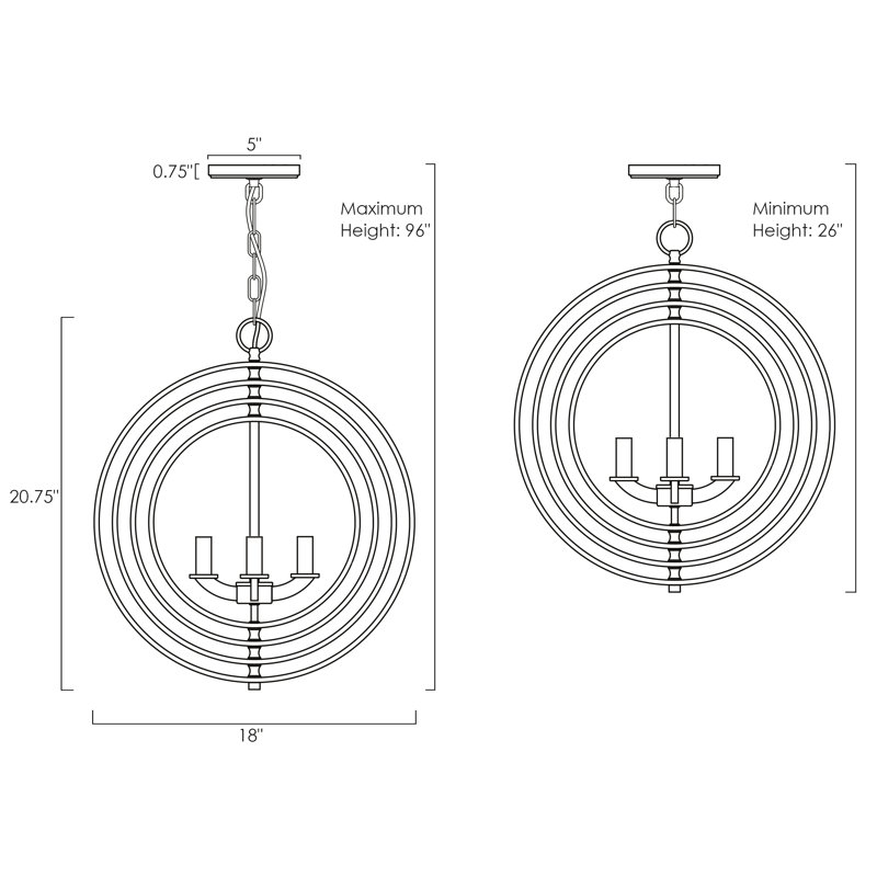 Davonte 4 - Light Dimmable Chandelier, Brushed Nickel