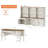 Executive Desk Office Set with Bookcase