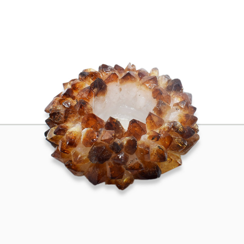 Stone Tabletop Votive Holder, Citrine