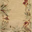Tapis beige en laine touffeté à la main à motif floral Murray-20673588