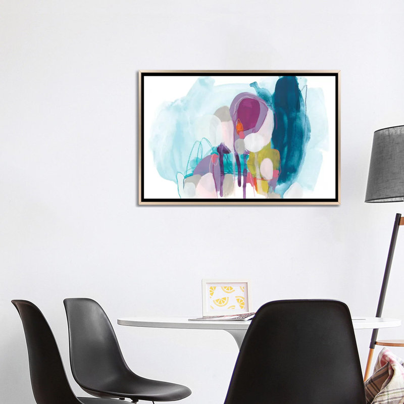 «Colorful Orbit III», reproduction d'art sur toile encadrée, Champagne, H 26 po x l 40 po