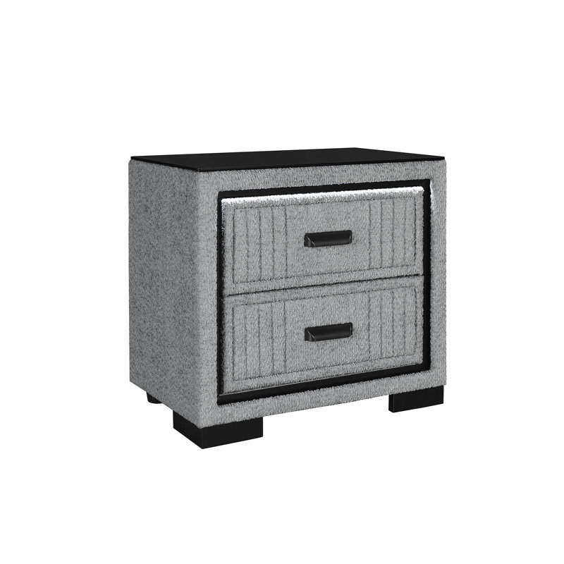 Table de chevet gris Isaiah, Gris