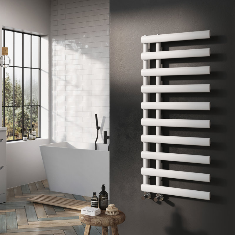 Flat Panel Towel Rail Heated Towel Rails, White, 1610mm H x 500mm W x 60mm D