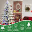 Sapin de Noël préilluminé de 2,4 m (8 pi) en PE et PVC floqué, avec 2679 branches et 520 lumières DEL bicolores-237760269
