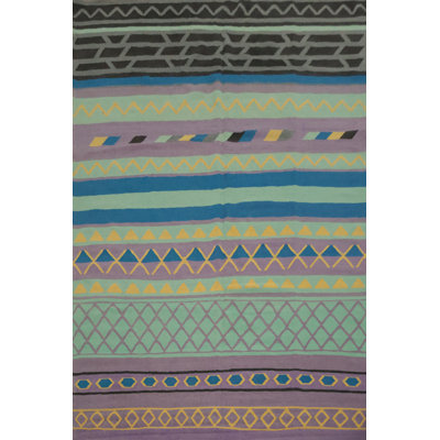 Tapis turc géométrique Kilim 9 x 12