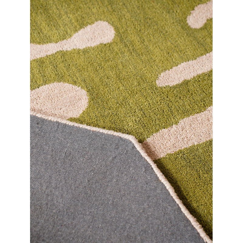 Rhoda Hand Tufted Wool Eco-Friendly Area Rugs - Beige Green Color | Floral Design | Area Rugs for Living room, Bedroom