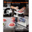 Hachoir à viande électrique de 6 kg/min avec lame, grille de hachage, machine à saucisses, hachoir à viande professionnel en acier inoxydable pour cuisine, restaurant, boucherie.-106588325