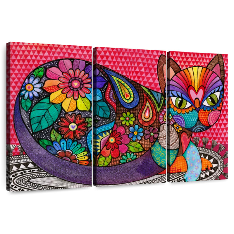 Brampt Flower Cat, 36" H x 57" W