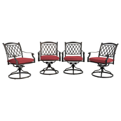 Chaise de patio pivotante avec coussin