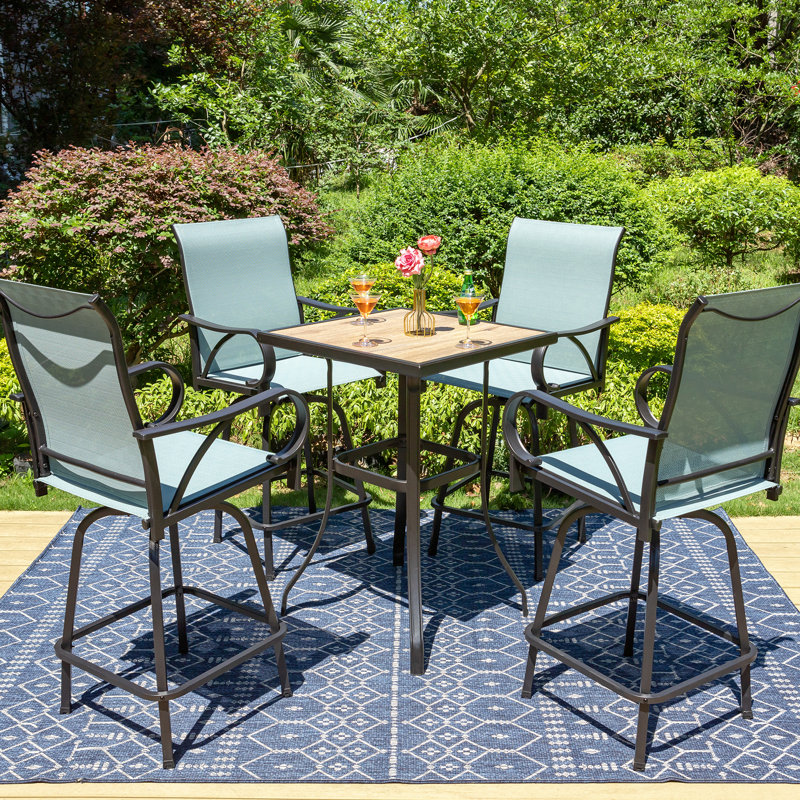 Alyne 4 - Person Patio Dining Set with Square Table