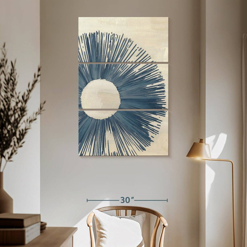 Avery Blue Burst II, 65" H x 42" W