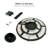 Modern 16.5" Flat-Circular Outdoor Solar LED Post Light Head with Remote