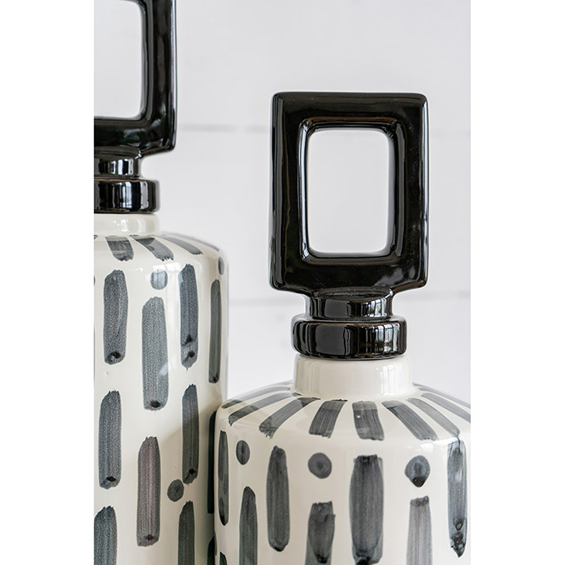 Ceramic Decorative Urns & Jars, 14" H x 5.5" W x 5.5" D