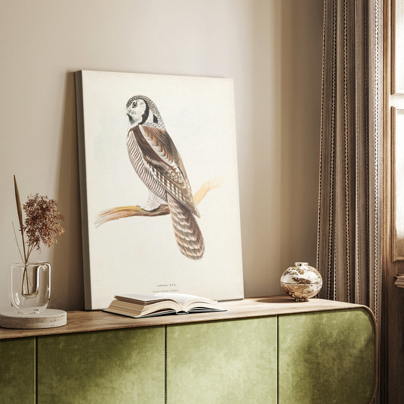 Chouette du Canada - galerie Cavas sur mesure, H 27 po x l 18 po