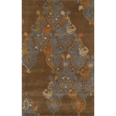 Faning Hand Tufted Wool Floral Indoor Rug