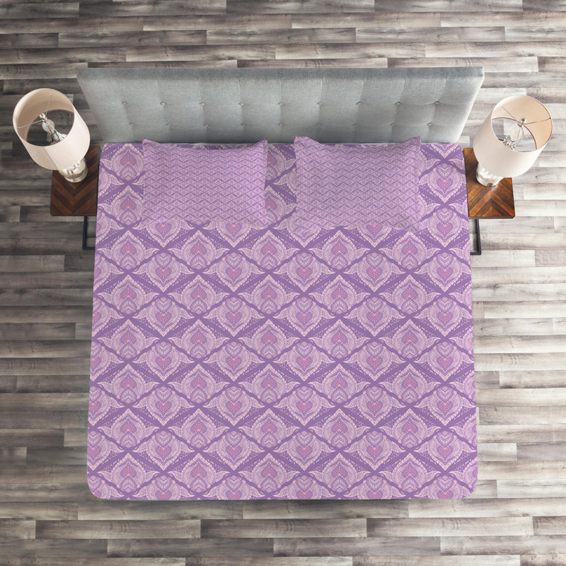 Modern & Contemporary Polyester Coverlet, King Bedspread + 2 Shams