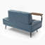 55 po de largeur de banc de lit en similicuir recouvert de tissu avec table d'appoint, canapé pivotant à 360 degrés, repose-pieds de vestibule, banc de fenêtre avec pieds en métal pour chambre à coucher, salon-1153302370