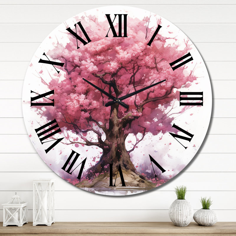 Horloge murale rose, Très grand