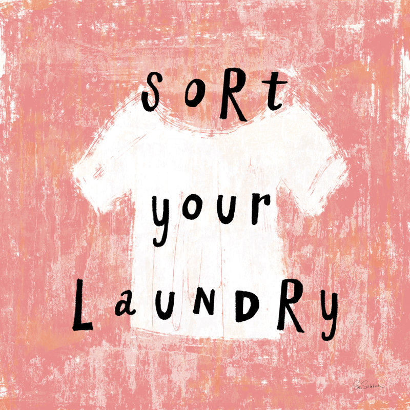 Laundry Rules III by Sue Schlabach - No Frame Print on Canvas, 30cm H x 30cm W x 3.8cm D