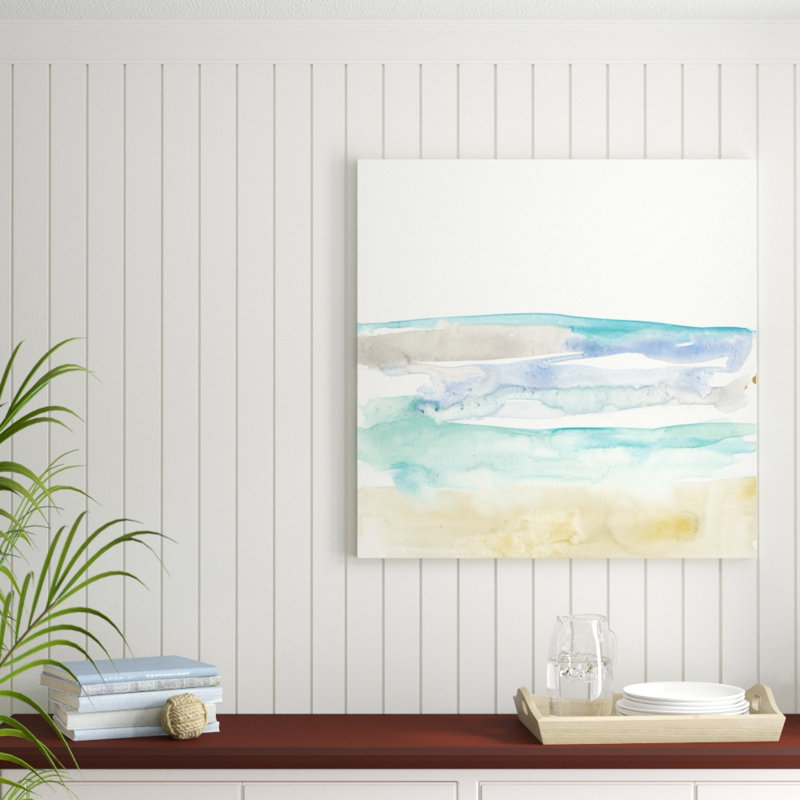 Mountains To Sea I by Jennifer Goldberger - Wrapped Canvas Painting, 91cm H x 91cm W