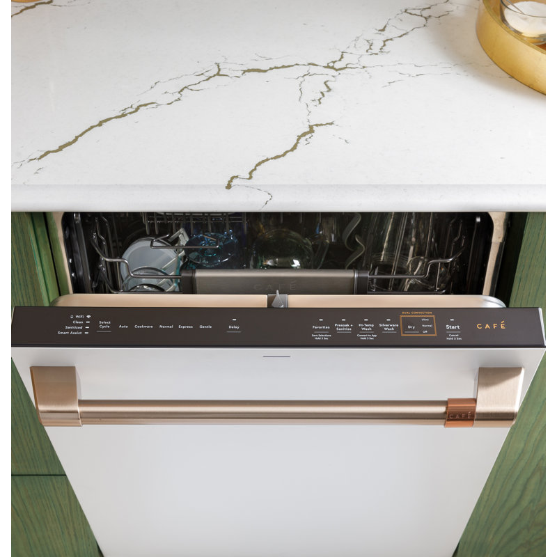 Cafe Customfit Energy Star Stainless Interior Smart Dishwasher, Matte White