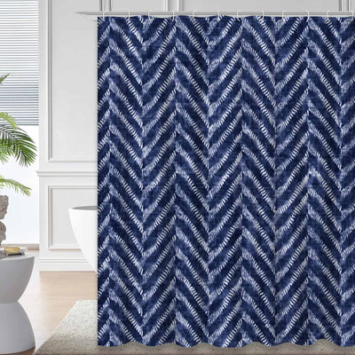 Rideau de douche Folk Herringbone Indigo