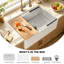 Évier de cuisine 30 po à tablier simple en argile réfractaire simple avec accessoires