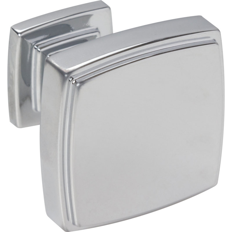 Square Knob, Polished Chrome