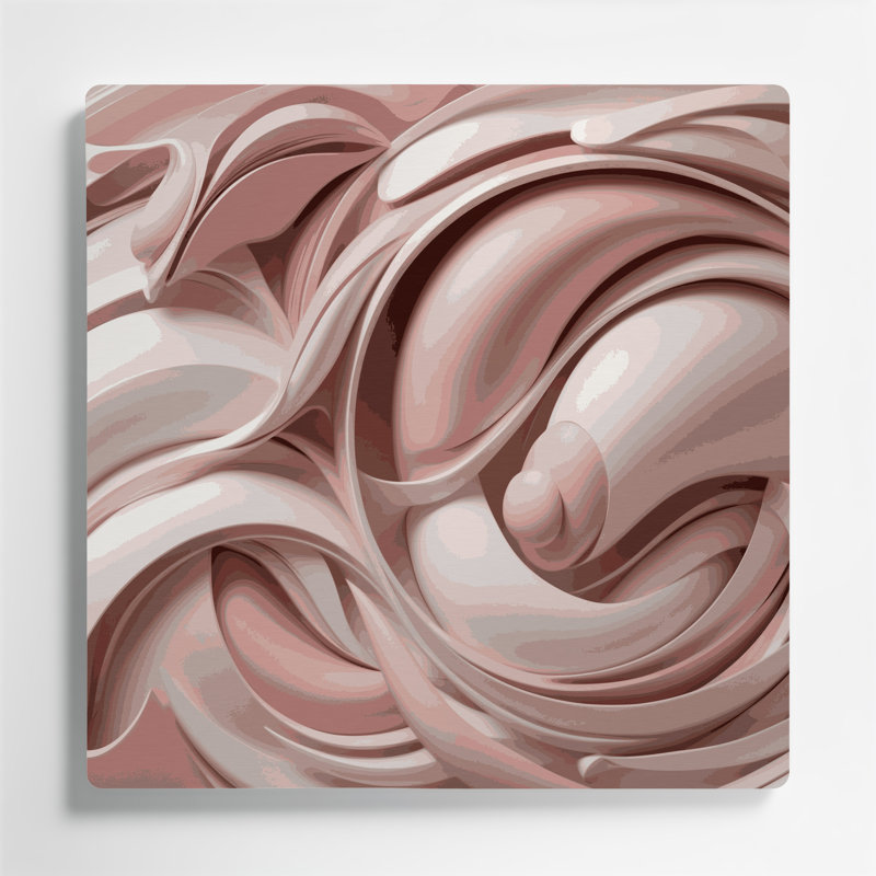 «Biomorphic Abstraction 67», art mural en métal brun, H 8 po x l 8 po