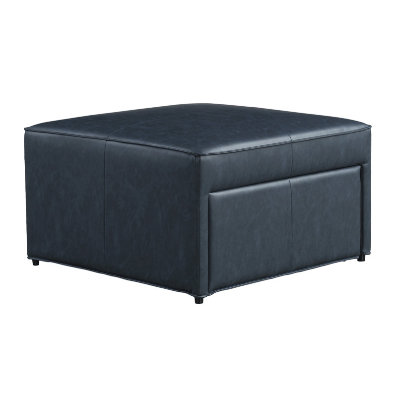 Repose-pieds de rangement Halsey bleu marine, Marine