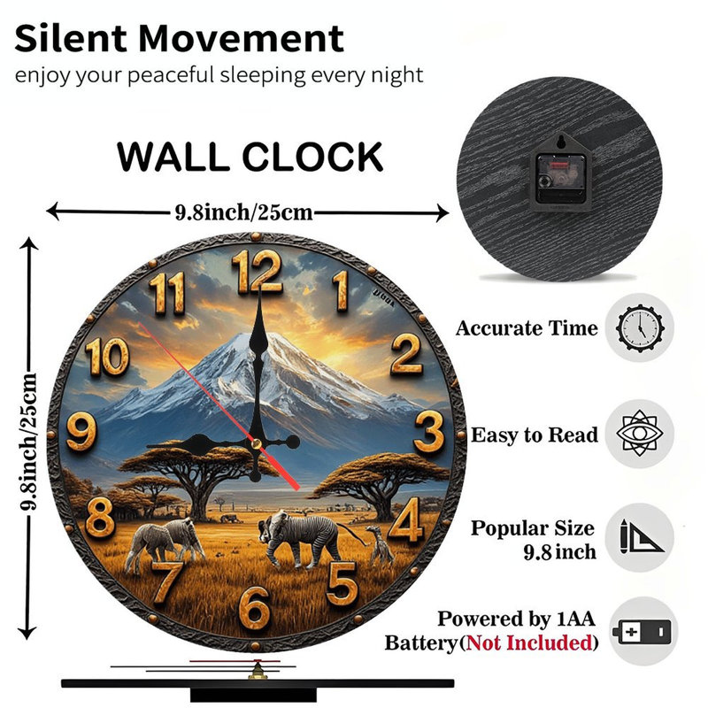 Horloge murale Safari