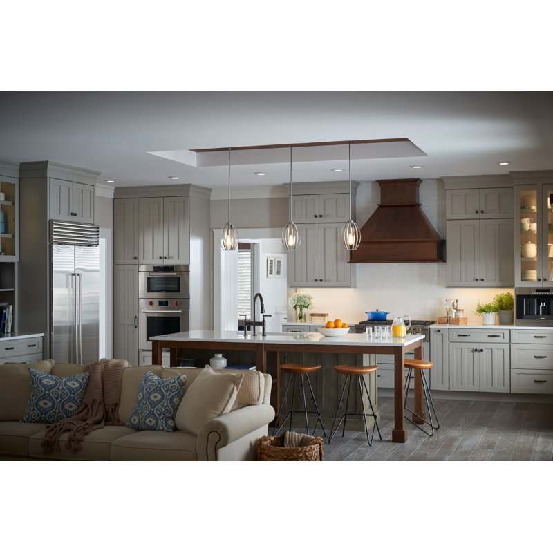 Luminaire suspendu géométrique 1 lumière Hong, Nickel brossé