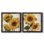 Tournesol d'été I - ensemble de 2 peintures sur toile encadrées-287988974-287988961