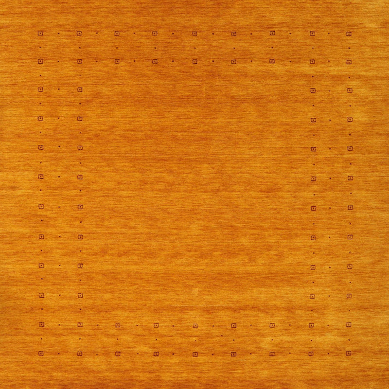 Tapis abstrait orange, Carré 5 pi