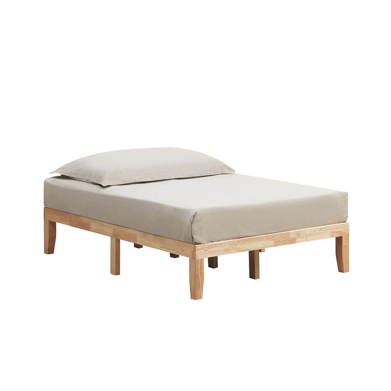 Lit plateforme double 14 po Pastora, Naturel