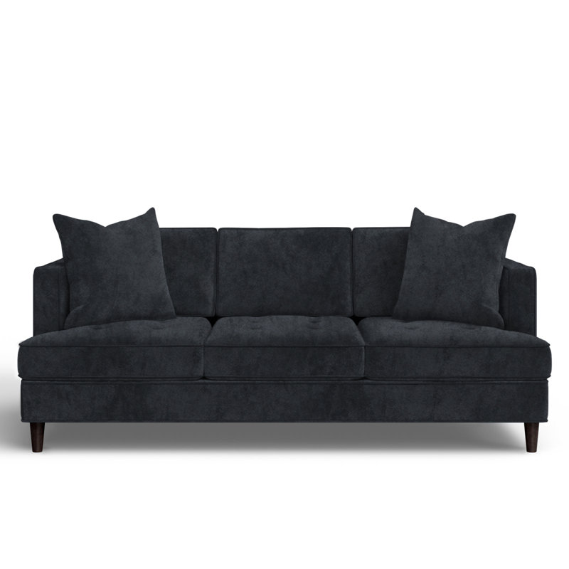 Upholstered 84'' Sofa, Bella Lagoon Performance Velvet