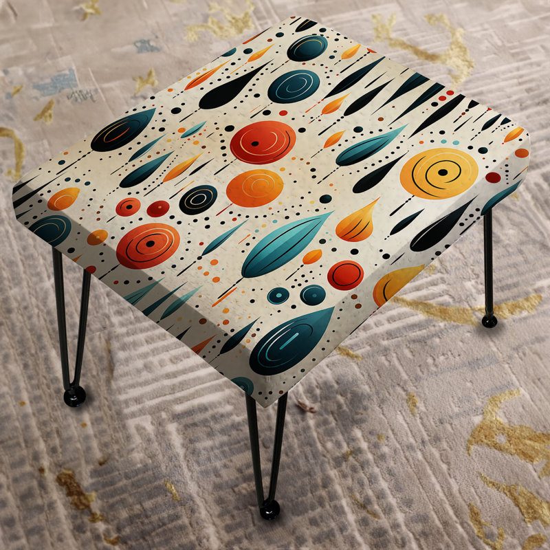 Tribal Fusion Motif à pois - Repose-pieds rectangulaire à pois